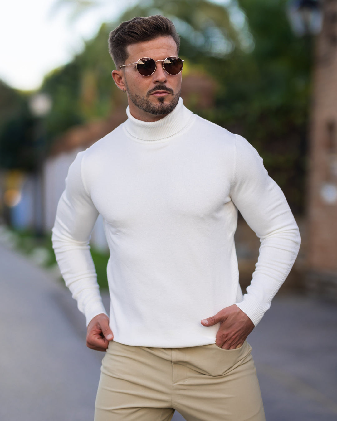 Men's Pullover Classic High-Collar Sweater